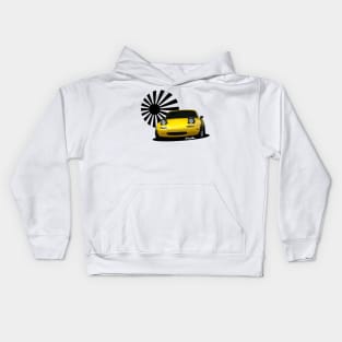 Miata MX-5 NA Yellow Kids Hoodie